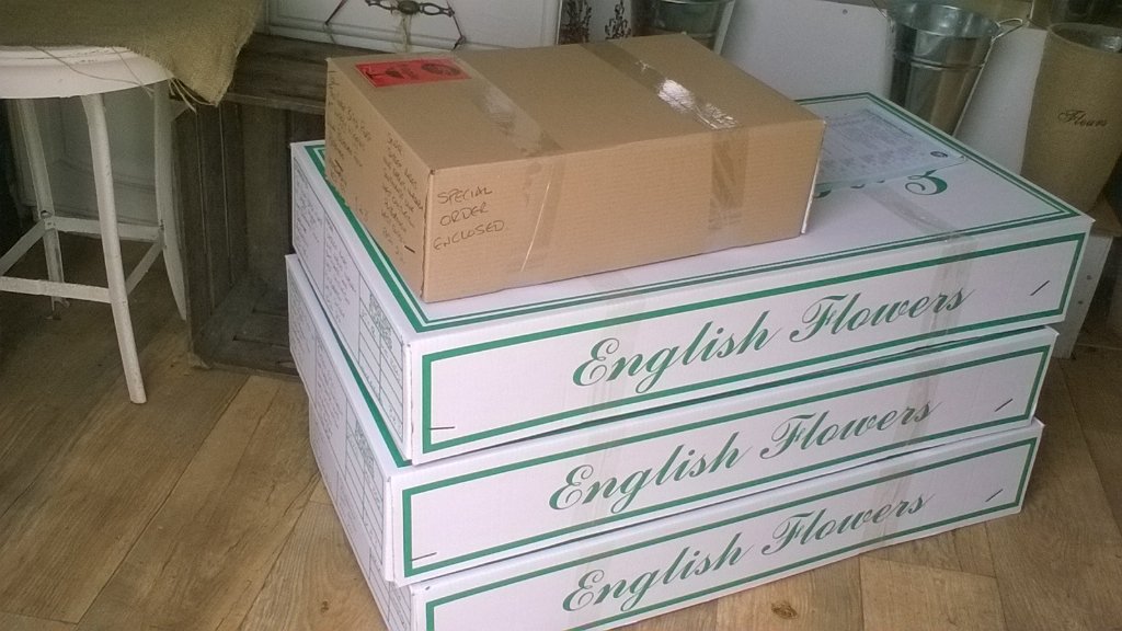 SussexRoses's tweet photo. 3 boxes of roses on route to @BritishFlowers and 1 box to @ACountryFlowers via @APCOvernight 🌺 #britishflowers https://t.co/zY1OKDLme4