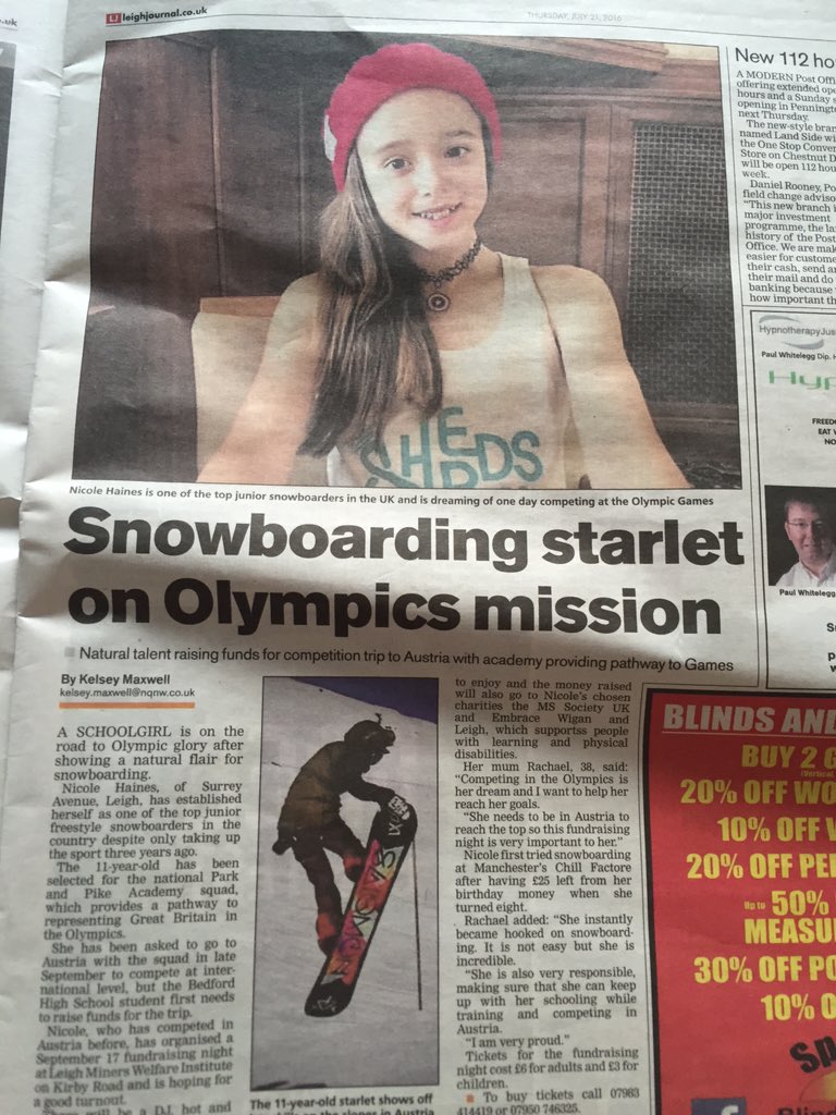 Go Nicole, her article in the Journal! Good Luck Nicole 🏆🏅