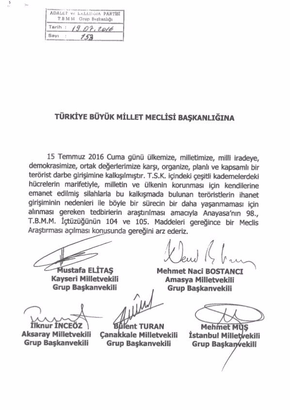 turanbulent's tweet photo. 15Temmuz ve FETÖ'nün araştırılması için Meclis Komisyonu kurulmasına karar verildi.Meclisimiz üzerine düşeni yapacak https://t.co/p7Db6SHNY1