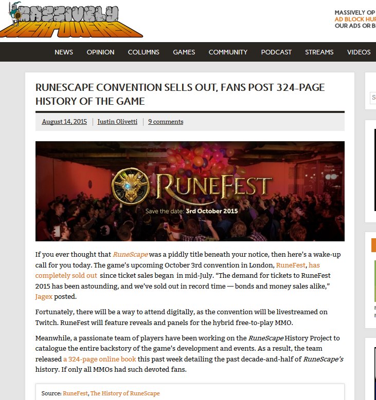 The History of RuneScape PDF documentary : r/runescape