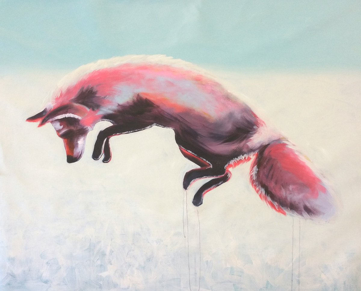 SarahHashmi3's tweet photo. Leaping fox #acrylics #artwork #artist #painting https://t.co/EYZKGULCAB