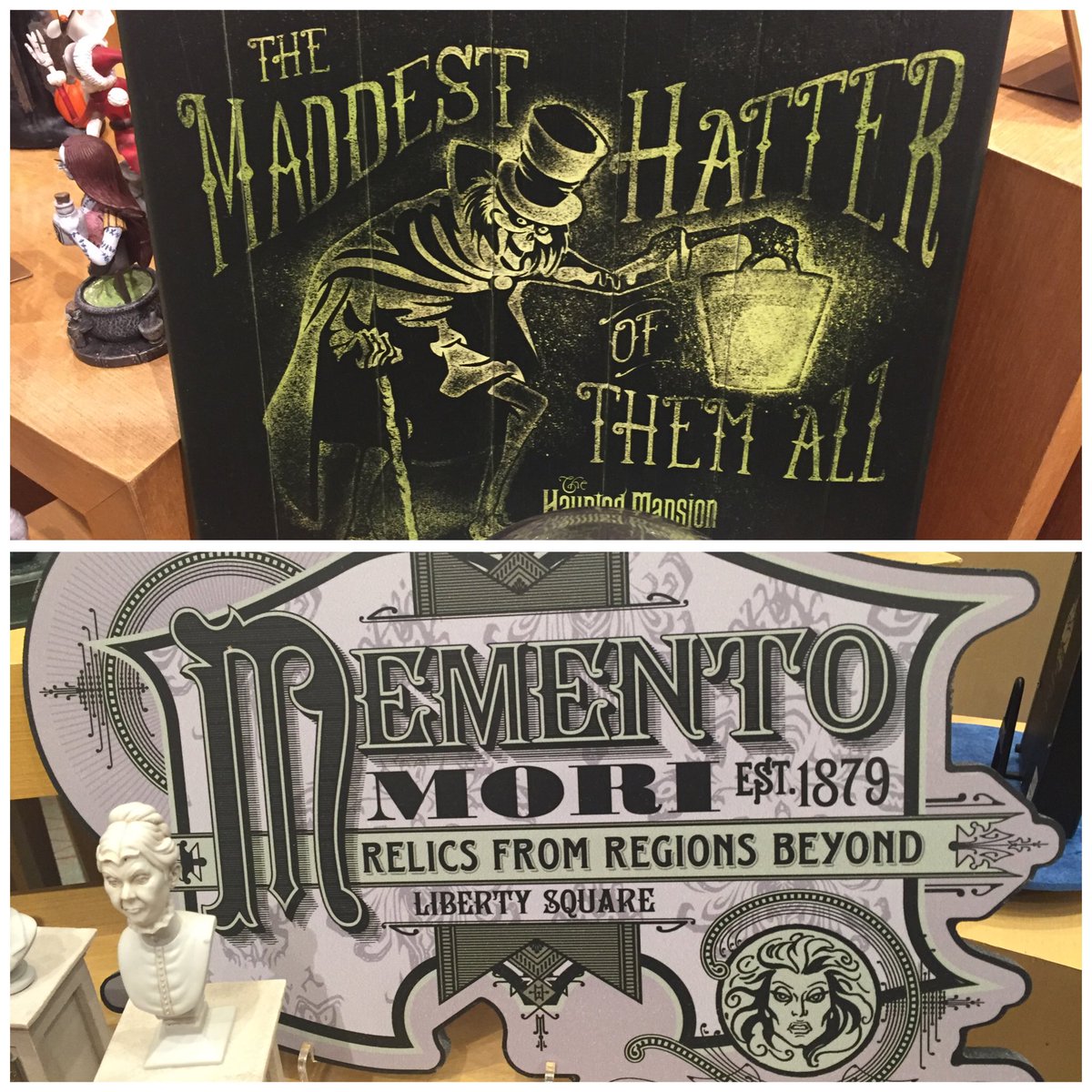 InsideTheMagic's tweet photo. New Haunted Mansion signs from Art of Disney Store at Disney Springs https://t.co/16pJCvOceV