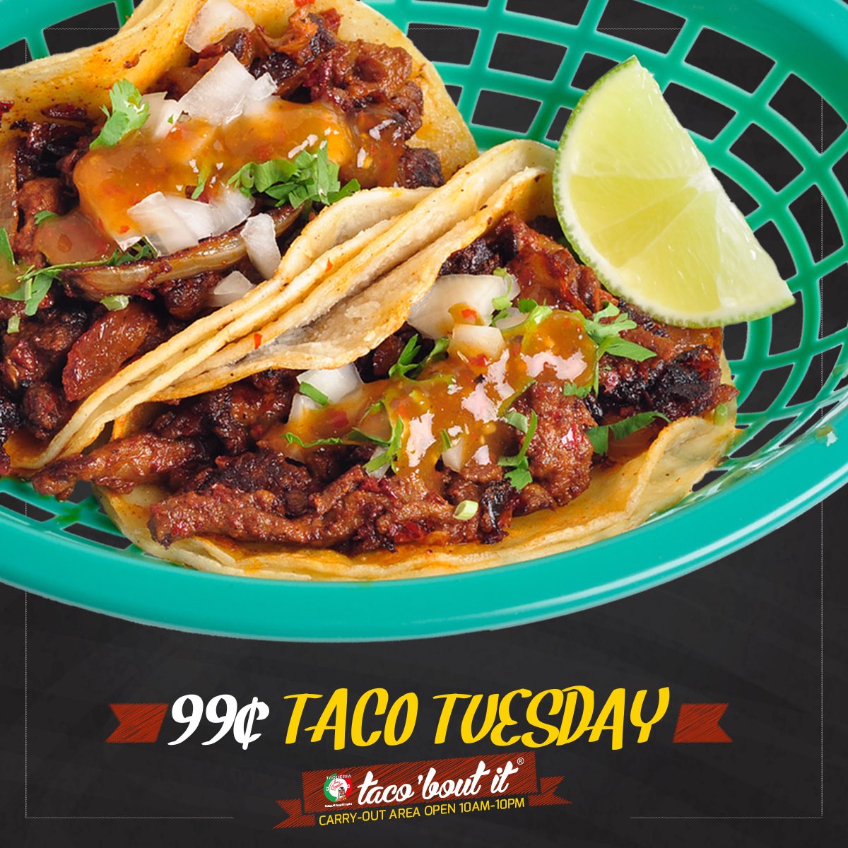 LosComales's tweet photo. It’s that day of the week again. Come in for 99¢ TACO TUESDAY!...taco ‘bout it®
#TacoTuesday #11MeatOptions #MyFab5 https://t.co/uLcLoQDLFQ