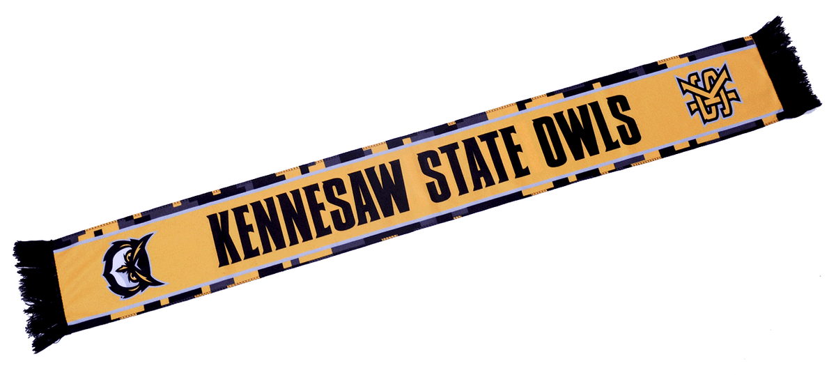 SNEAK PEEK of the <a href="/KSUOwlsSoccer/">Kennesaw State Soccer</a> scarf this year!