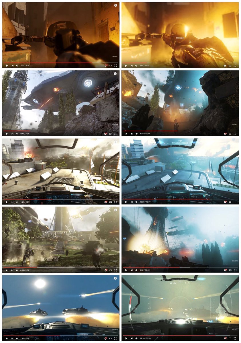 charlieINTEL's tweet photo. A look at how Infinite Warfare has changed since reveal trailer. (Original  trailer [left] v. Black Sky vid [right]) https://t.co/B2GFT2dLVJ