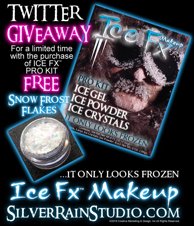 jace_lash's tweet photo. #GIVEAWAY time - #IceFx #makeup THANKS everyone! https://t.co/jBkp1qeWIE #frozen #makeupartist #ice #cosplay https://t.co/QS6TsjcItr