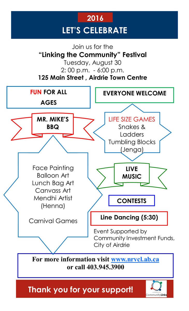 nrvcl's tweet photo. Hey folks, save the date for our Linking the Community Event Aug 30! #support #community #airdrie https://t.co/TxTskN180z