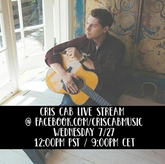 CrisCabFanBase's tweet photo. Tomorrow @criscab will be doing a Facebook Live Stream from LA ☺ #CrisCab #CrisCabFanBase #TeamCrisCab  #LiveStream https://t.co/jjm8npIi0S