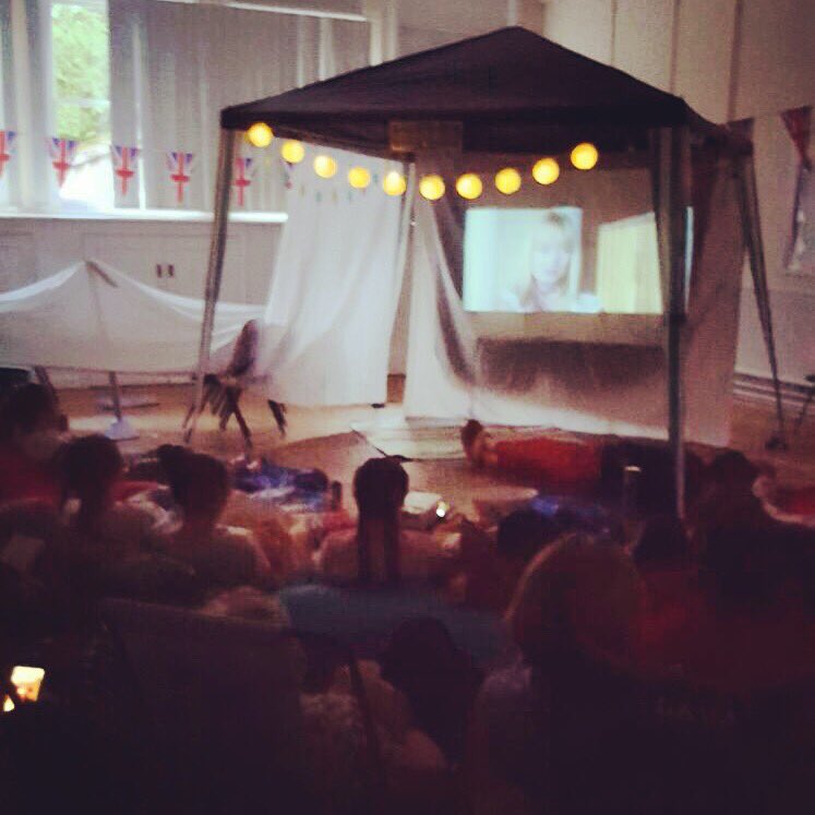 Pjs on, popcorn popped &amp; lights out #MovieNight #RaiseYourVoice #CampFest