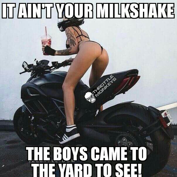 throttlemonkeys's tweet photo. Damn right it aint! #mymilkshakebringsalltheboystotheyard #superbike https://t.co/HzF3cPdWjQ