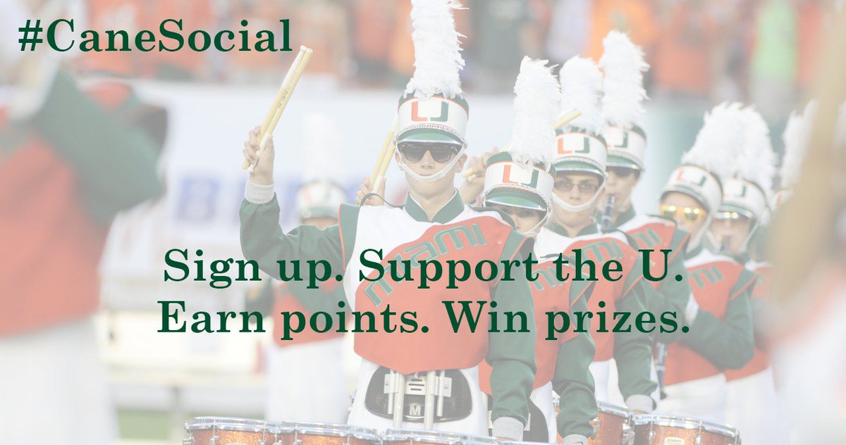 Hashim305's tweet photo. Want a chance to win a UM Prize Pack? Sign up for #CaneSocial to start earning points NOW - https://t.co/FqQcbWEuOg https://t.co/C9OBsELyW8