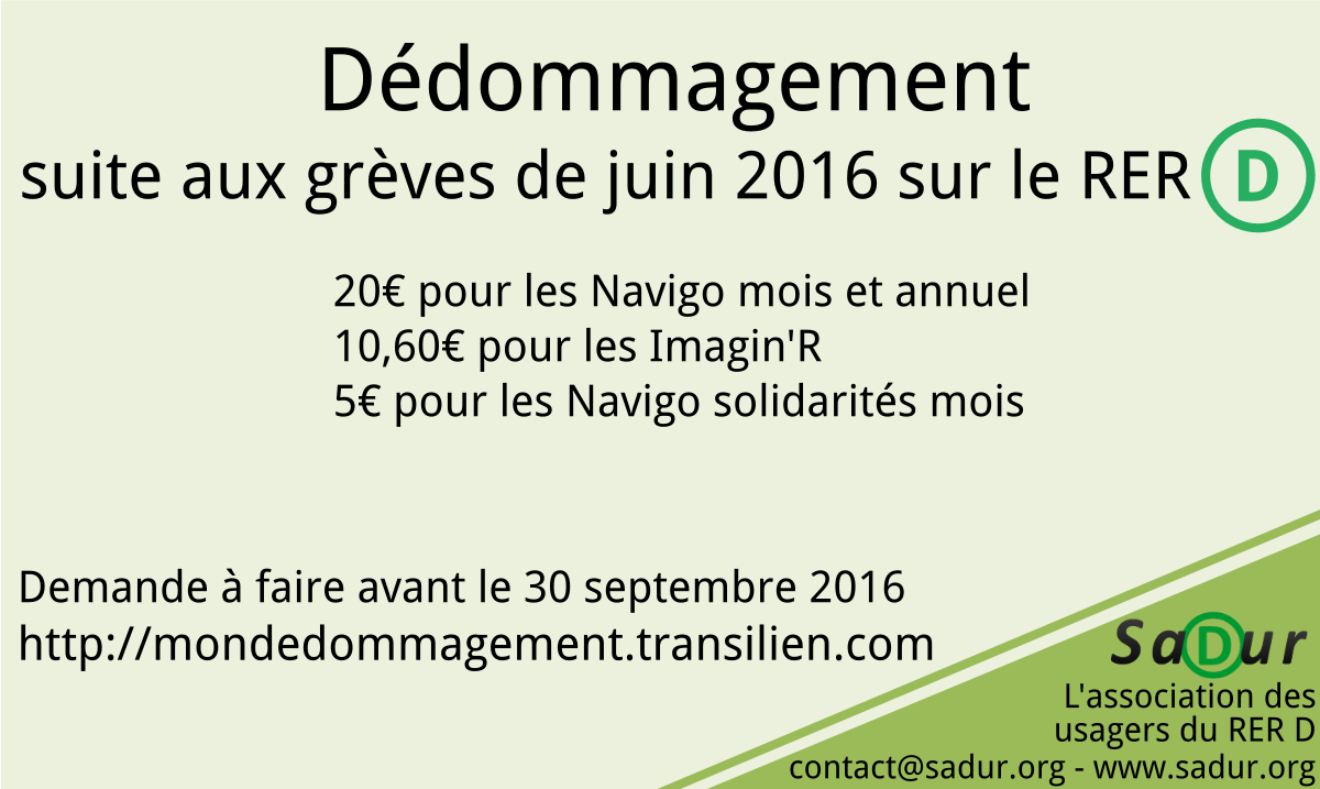 Dédommagement suite à la grève de juin, mode d'emploi ! #RERD #qml portail.sadur.org/s-informer/l-a…