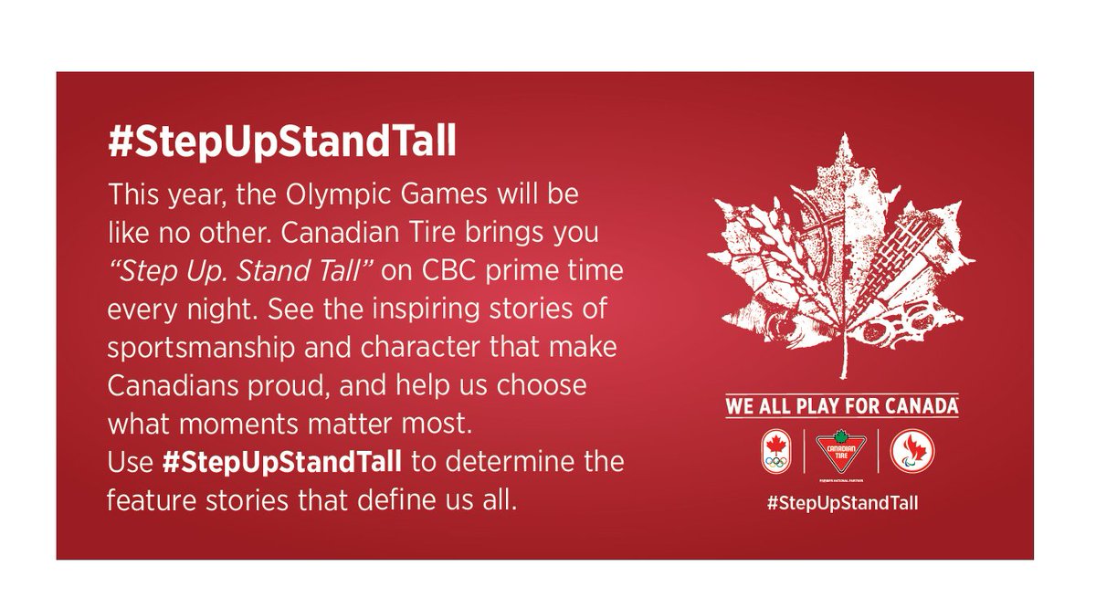 maxwellLattimer's tweet photo. I'm thrilled to support @TeamCanada as an Ambassador for the @CanadianTire  #StepUpStandTall campaign! https://t.co/VzMC7uwppB