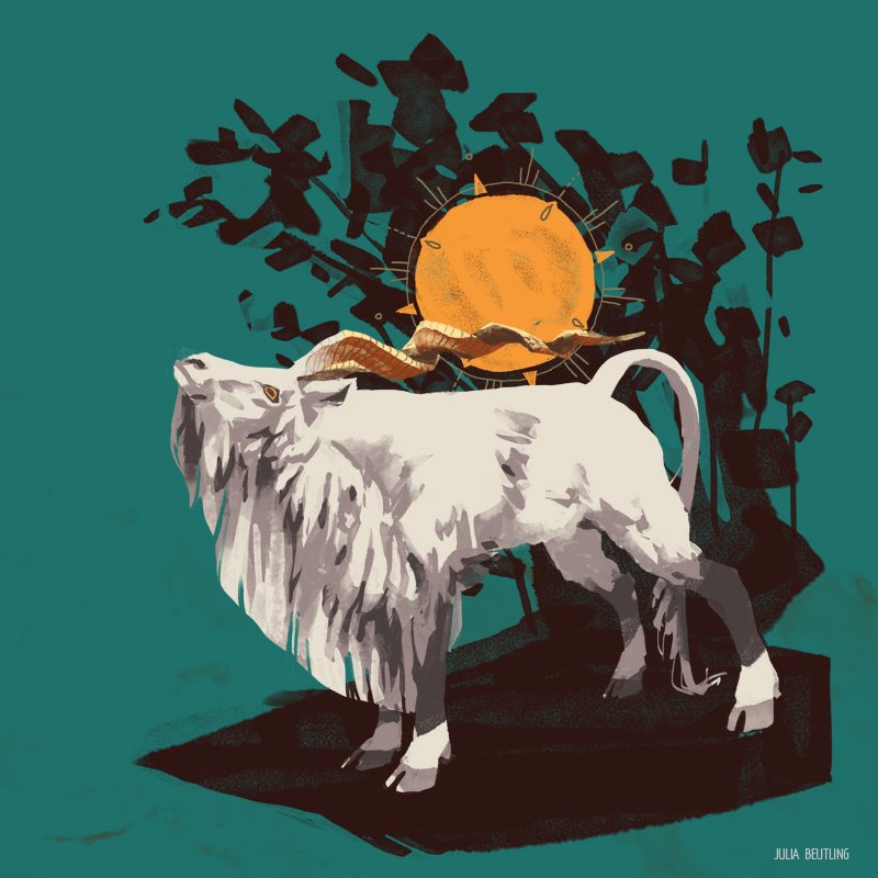 JuliaBeutling's tweet photo. #Junicorn 31 - 26th #Julycorn
Super late, but: #Markhor ! 
Most impressive animals. Don't think I did them justice https://t.co/hMN0BrmneS