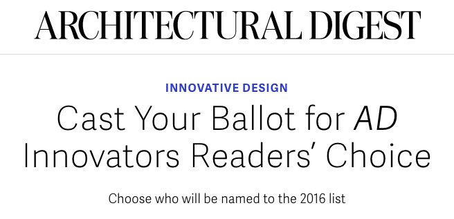 We've been nominated for AD Innovators: Readers' Choice! Please vote for us!  bit.ly/29WmJL0