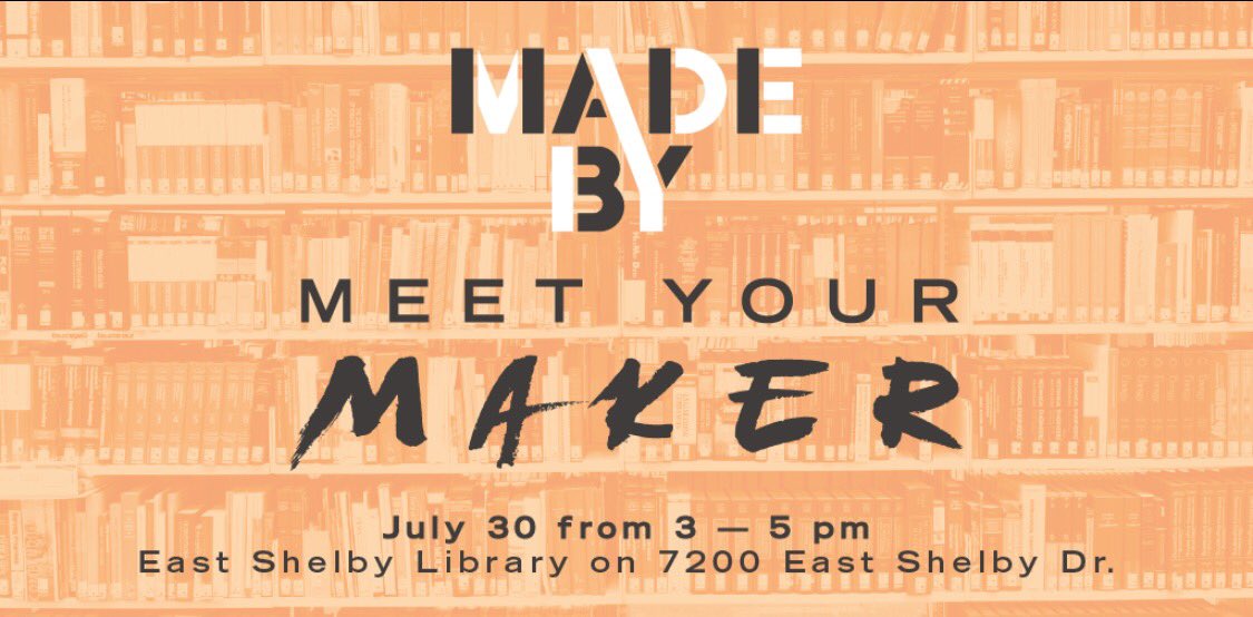 ModHandMemphis's tweet image. Join us for a maker meetup 3pm THIS Saturday at the East Shelby library @MadeByProject