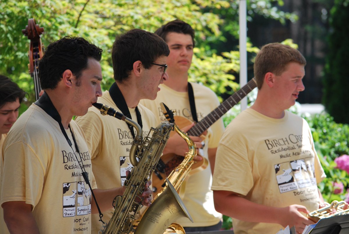 Come to the Sister Bay Pavilion tomorrow at 3:00pm for our jazz outreach concert! #birchcreek #jazz #doorcounty