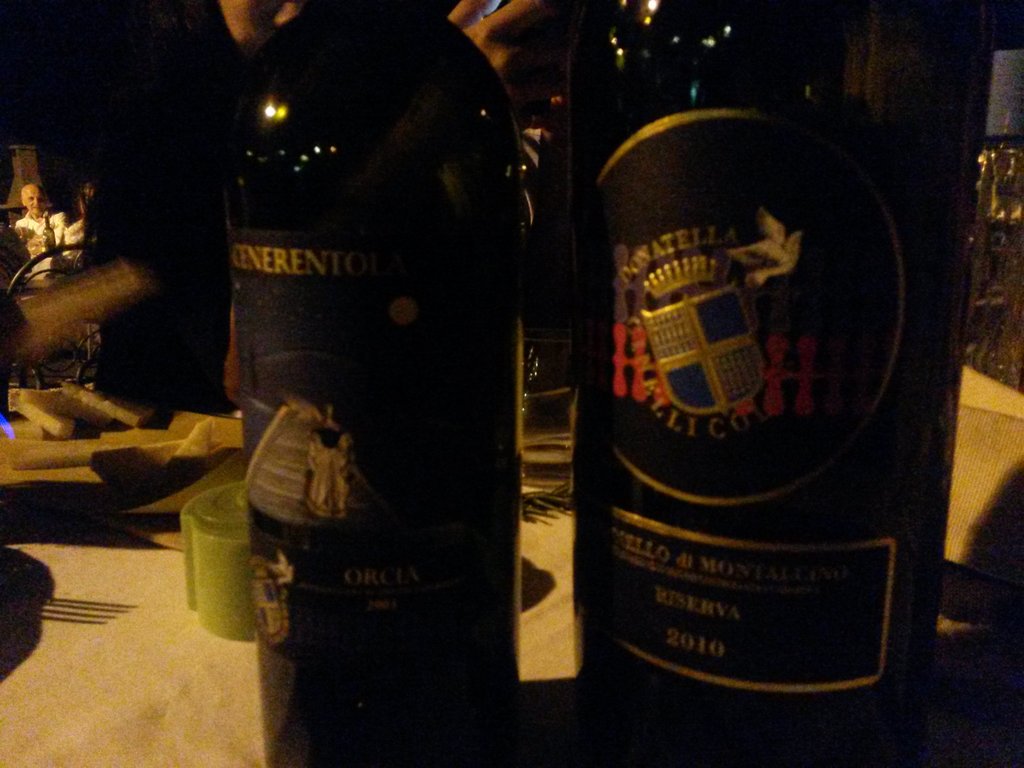 BrunelloRiserva2010 & Cenerentola2001... great moment at Il Colle!!!! #cinellicolombini #wine #summersteak #tuscany