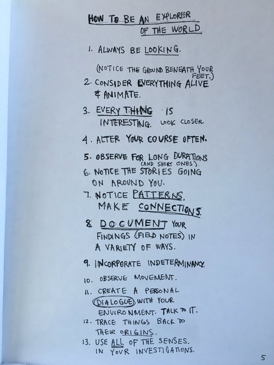 Mburkeart's tweet photo. How to be an explorer of the world by Keri Smith @DscAPSArt @DiscoveryAPS  #what will you discover https://t.co/vvefttFbeG