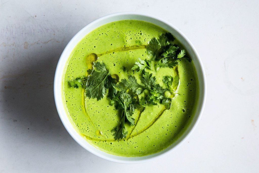 bonappetit's tweet photo. This green gazpacho is just one of the restaurant recipes you loved this month https://t.co/n4M8iMgoZl https://t.co/RNqoY29XXL