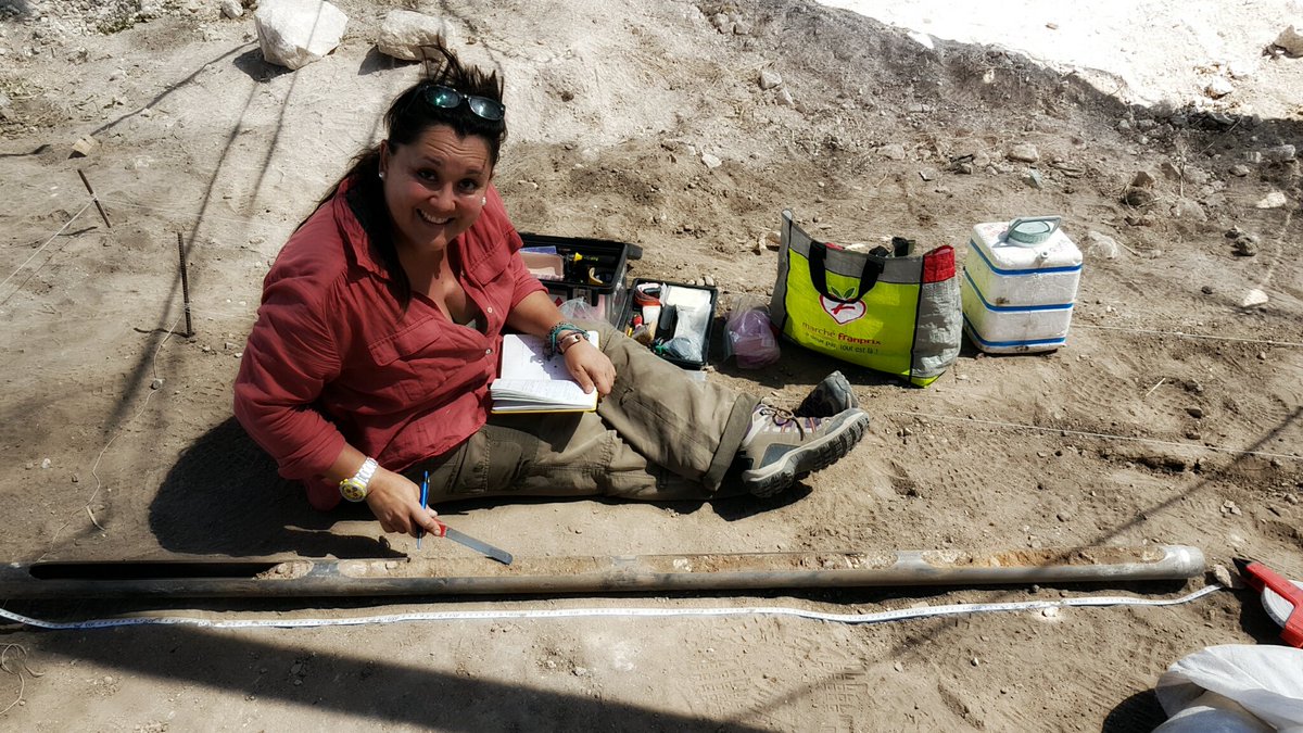 lopezgi's tweet photo. #Sediment #coring on W edge of #TelAkko (Israel)... #geology samples galore! Great discoveries this season! @CENIEH https://t.co/SvWOr0zE6n