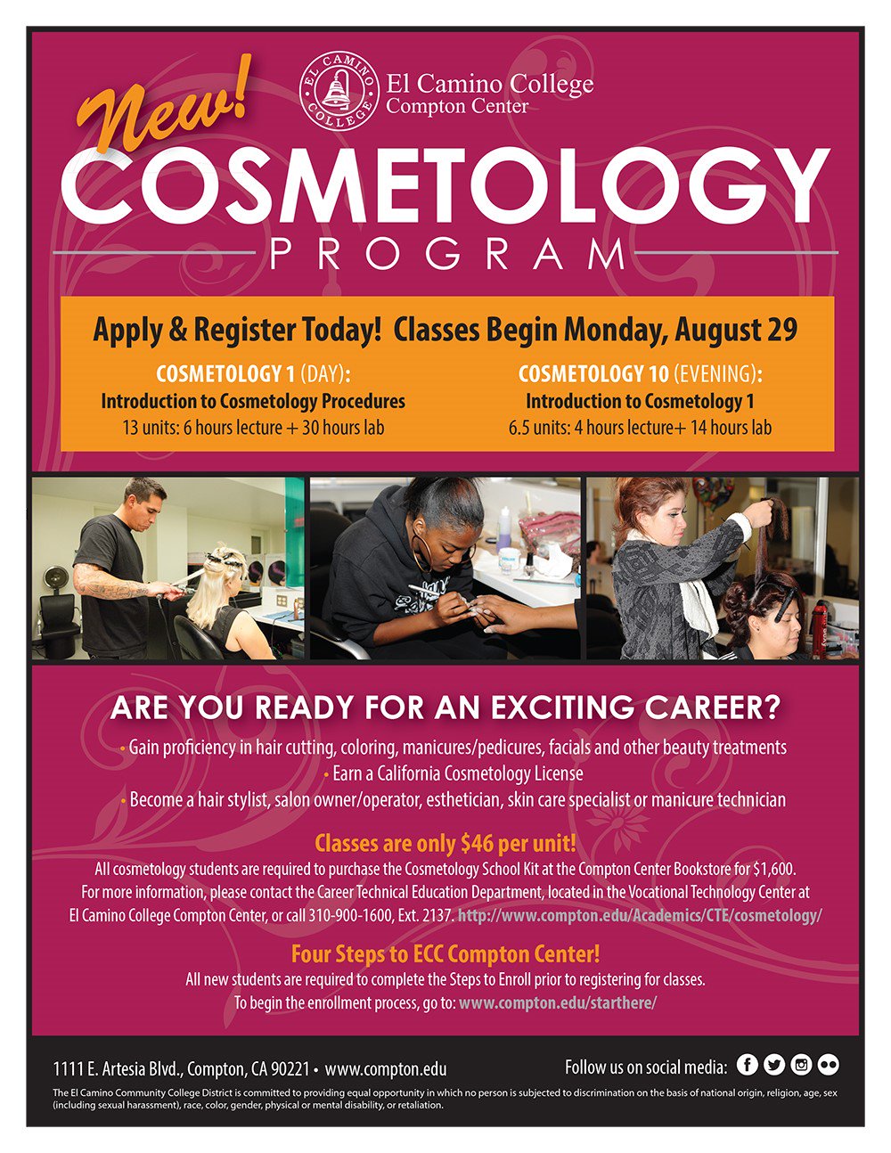 Compton College on Twitter "CEC has a new Cosmetology Program