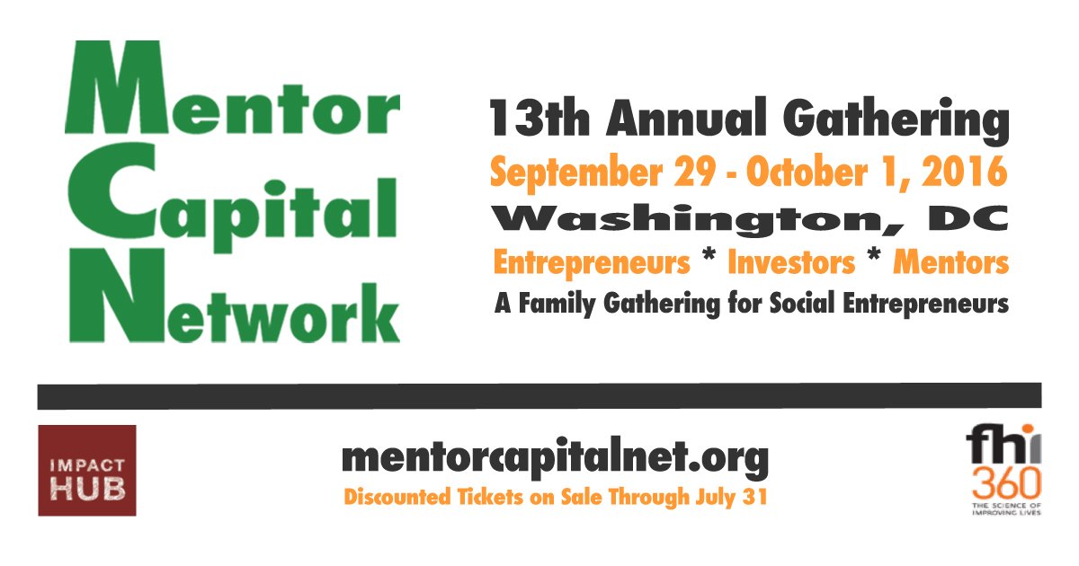 mcn_mentoring's tweet photo. Social Entrepreneurs! Get your tix by July 31st for 25% off! https://t.co/wOpD1RuBjU #conference #DC #SocEnt https://t.co/dN5cB8dgzx