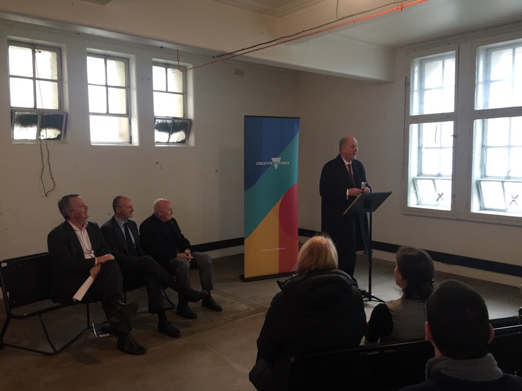 rox_aus's tweet photo. Now taking to the stage @rwynnemp to talk Collingwood Arts Precincts and how it wil.... https://t.co/gJKUB3xwqT https://t.co/htrqv3ZFXD