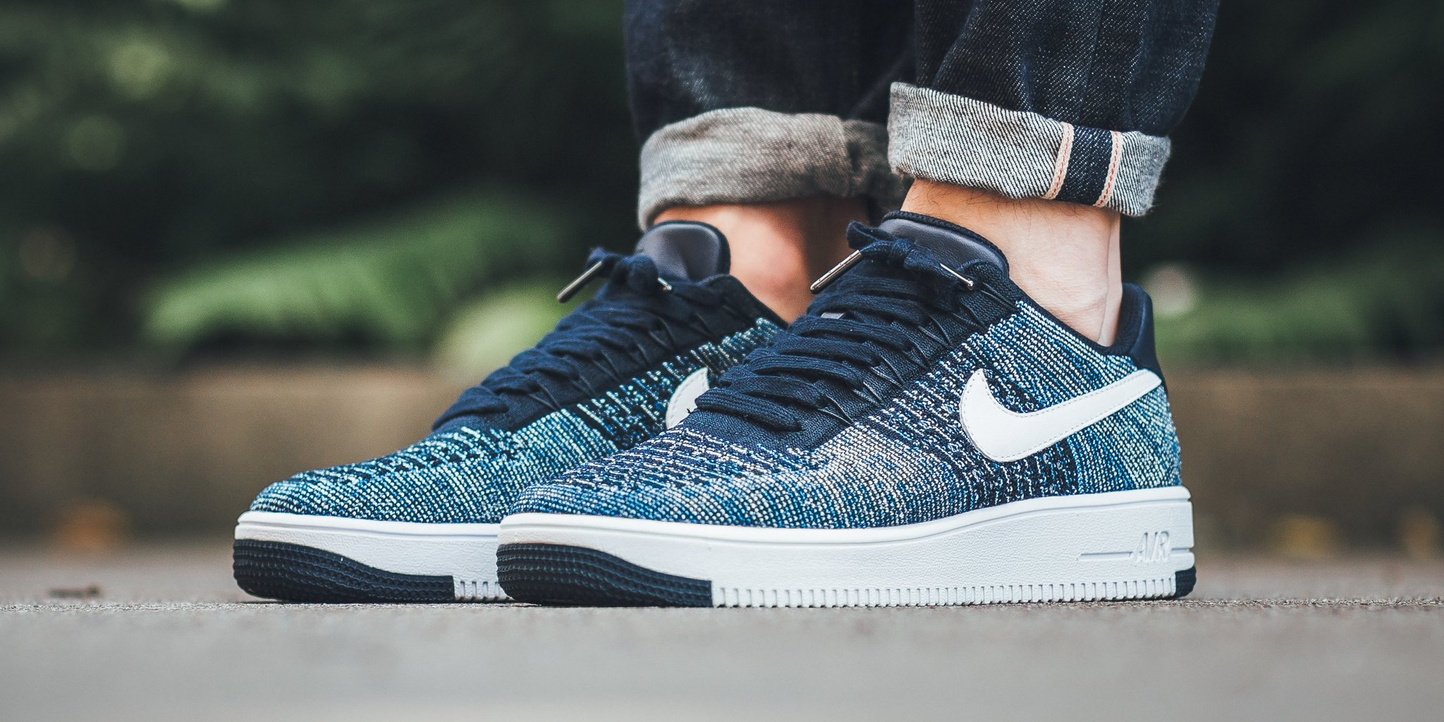 Air force clearance 1 blue flyknit