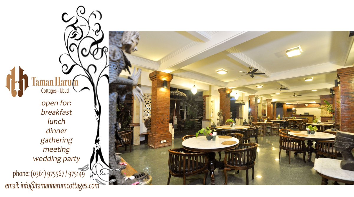 TamanHarum's tweet photo. Our restaurant is open for your event's venue in Ubud. Contact us for more details #ubudvenue #balivenue #bali #ttot https://t.co/IYBdiQX452