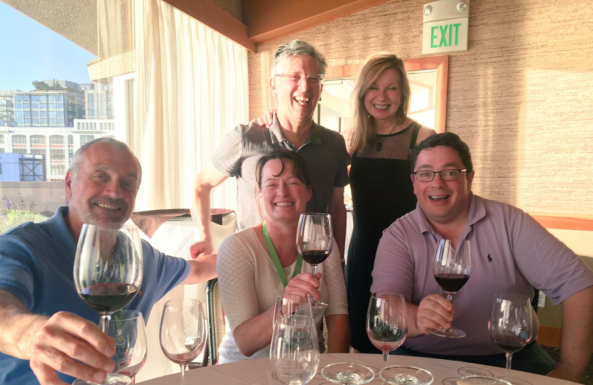 jfcryan's tweet photo. Great Washington wine tasting in great company at #ISSR2016 in Seattle https://t.co/x8PMOZQLfF