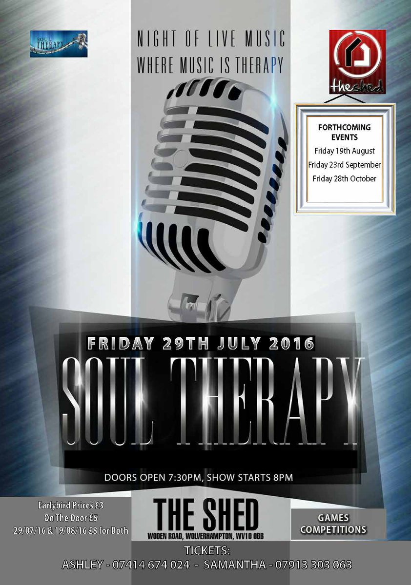 AshaDrumBasha's tweet photo. @soultherpy live music great night out. early bird price £3 or £8 for 29/7/16 &amp; 19/8/16 #souletherpy #S.T.U.K #WMIT https://t.co/5j6eXZCadc