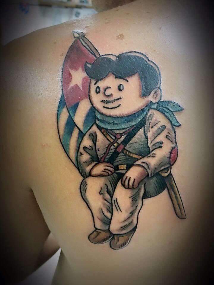 LaMarcaBodyArt's tweet photo. #Tattoo #Tatuaje #DavidPérez #Diseño #Design #JuanPadrón #EsoHabríaQueVerloCompay #LaHabana #Cuba #DibujosAnimados https://t.co/3oI8vH3z84