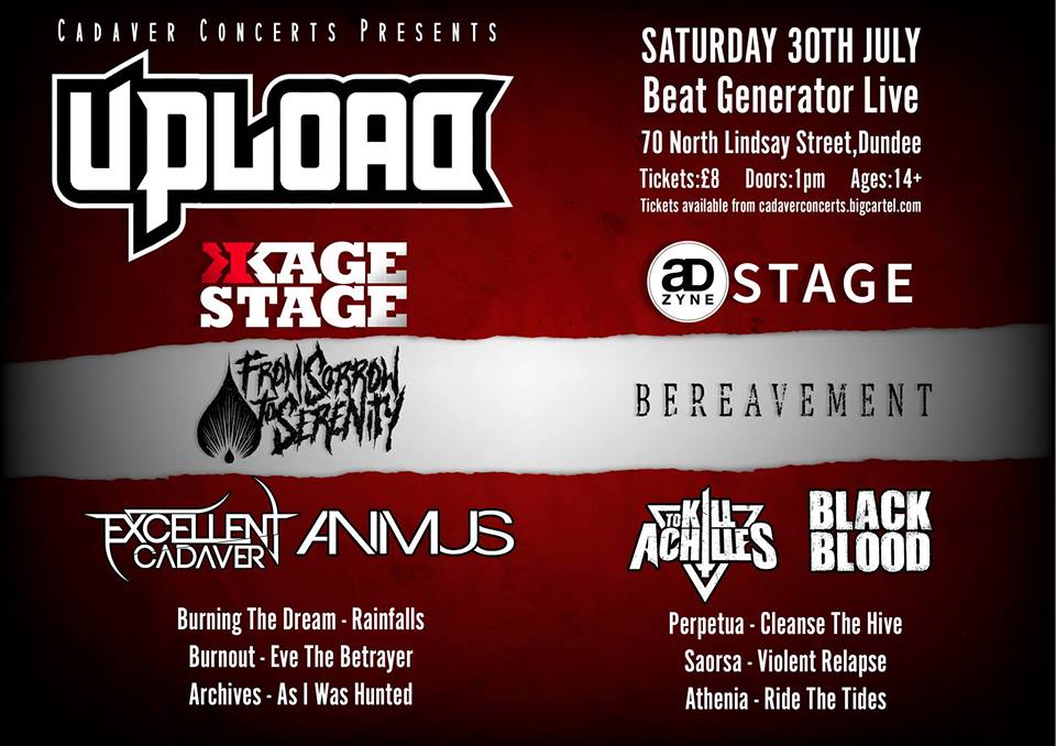 If anybody is needing a ticket for Upload festival in Dundee, give us a message!