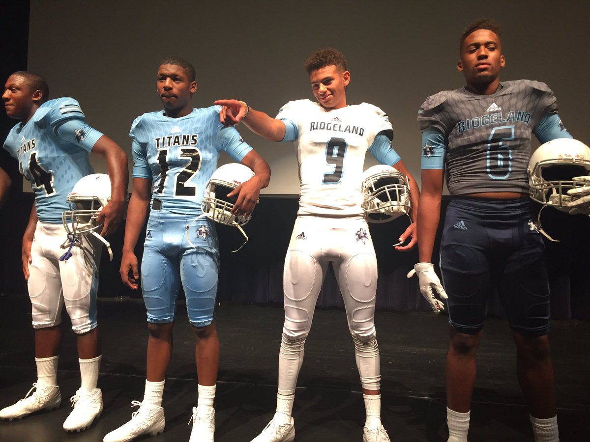 Jeff Barker on Twitter: "Ridgeland football unveils new uniforms. There are 9 different new