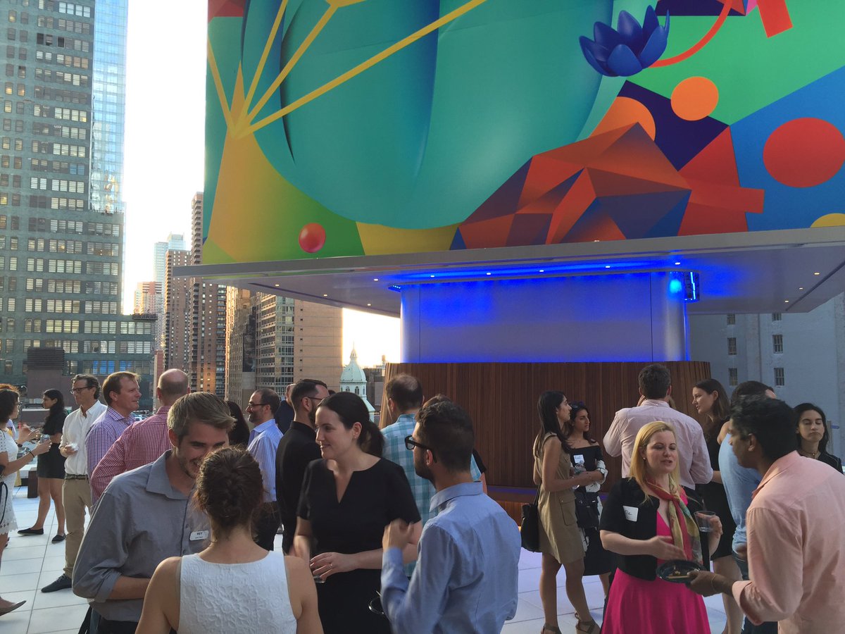 nycvf's tweet photo. Glad to be here on @MicrosoftNY 's rooftop w/ Fellows, mentors, &amp; friends for our annual summer social @NYCEDC @92Y https://t.co/mn4URiu6lP