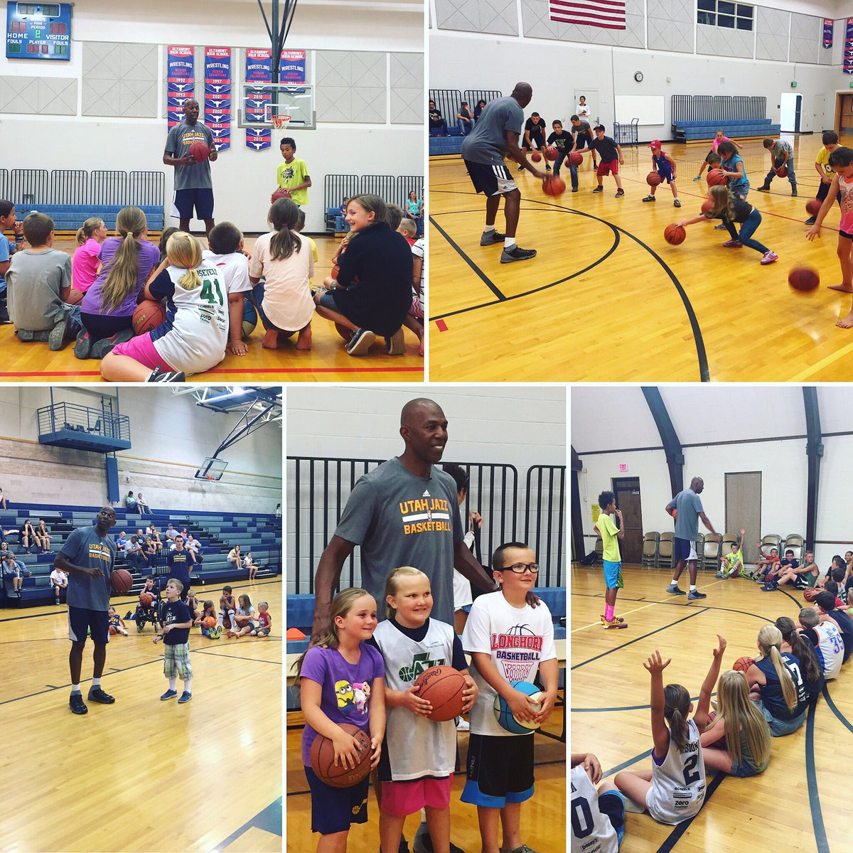 utahjazz's tweet photo. .@bigTbailey kicked off this year's @officialjrjazz summer tour with stops in Tabiona, Altamont &amp; Duchesne! 🏀🚙🛣🏀 https://t.co/YZh7IvPRjT