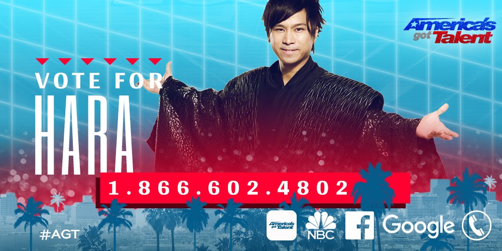 If you don’t want @HirokiHaraMagic’s journey to end, RETWEET and vote tonight. #AGT