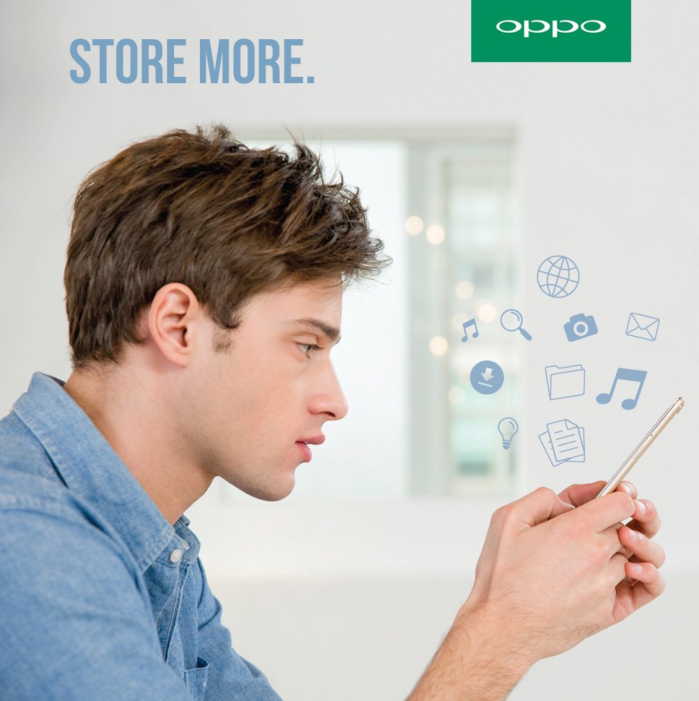 OPPOAustralia's tweet photo. With 64GB ROM (expandable up to 128GB) you'll have plenty of space to store it all in the one place #R9Plus #OPPO https://t.co/YhFBMToQFo