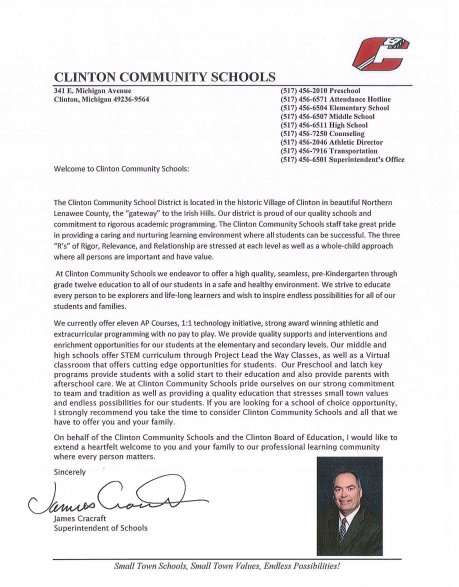 Welcome to CCS from all of us! @RedskinsCHS @ClausPrincipal <a href="/ClintonMIEl/">Clinton Elementary</a> <a href="/ClintonPreschoo/">Clinton DPP School of Early Learning</a>