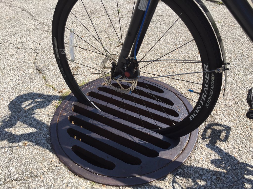 BikeBloNo's tweet photo. Dangerous manhole cover replaced by @NormalILL, 1 day after reporting! See something, tell us. We'll report it! https://t.co/HKB4zCyeGy