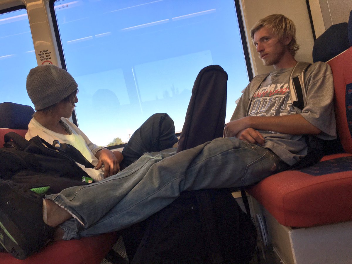 UtaFeet's tweet photo. #DirtyFeet #DirtyMouth Saying some nasty things about that lady. #RapistStare #train #feetonseat #utafeet #uta #trax https://t.co/e9q8Ppvtvp