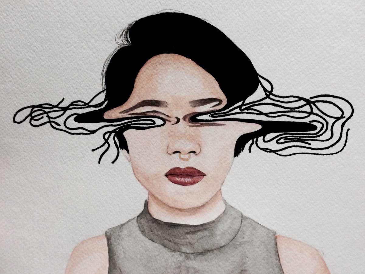 abbygatbonton's tweet photo. distorted. (when proportions are off lmfao) #selfportrait2016 https://t.co/vBol2l2Av1