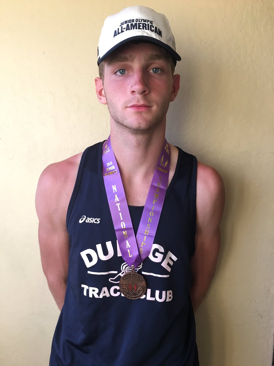 DupageTrackClub's tweet photo. Congrats to Dan Spejcher for finishing 8th in the country even after getting 0 points for the 400! #wedomultis https://t.co/2TiYyNGe9W