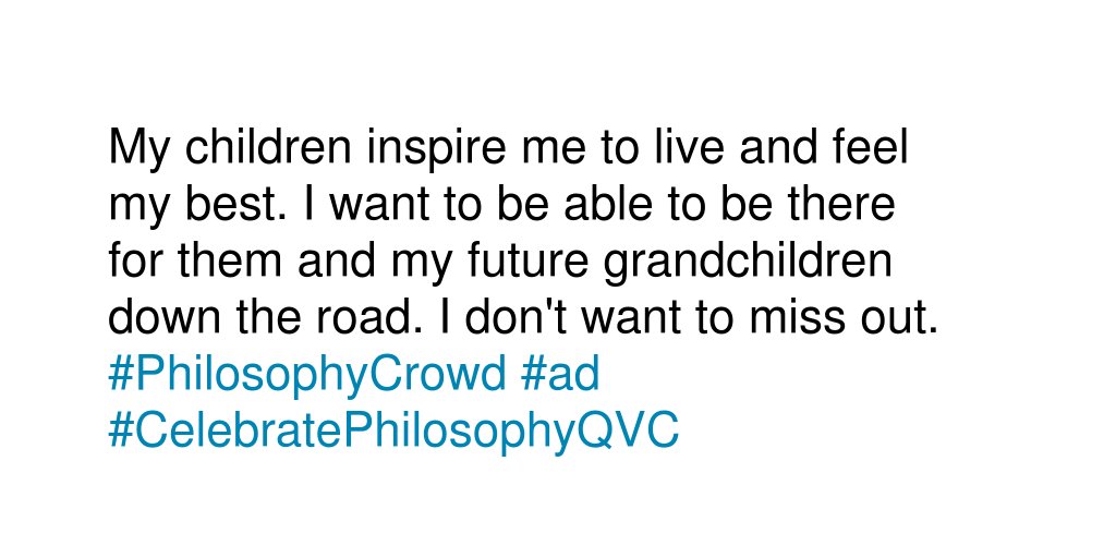 frugalgirl1's tweet photo. What inspires you to live and feel your best? #PhilosophyCrowd #ad #CelebratePhilosophyQVC https://t.co/mrO8995Kcg