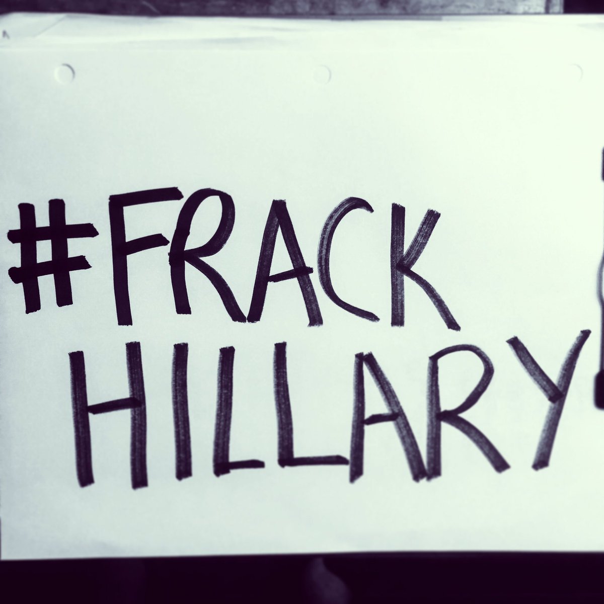 justinmatson's tweet photo. Can we please get #FrackHillary trending? 

#DemExit #bernieorbust #jillnothill #neverhillary #DemsInPhilly https://t.co/741lcUmZdO