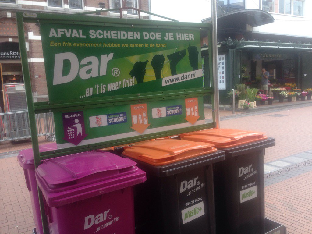 Gescheiden afvalinzameling #4daagse #afvalanders