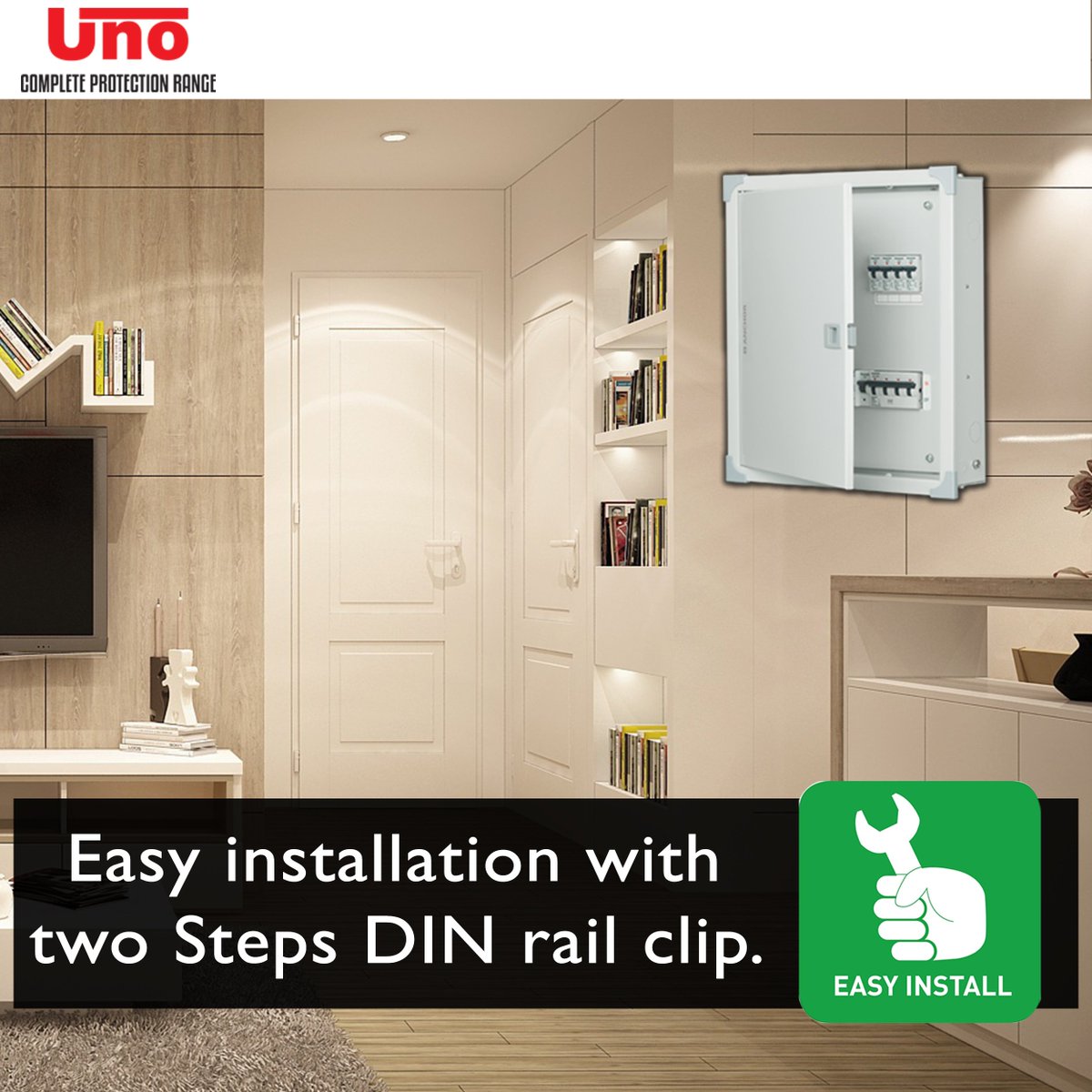 AnchorPanasonic's tweet photo. Install #UNOMCB switch gears with easy mounting and two Steps DIN rail clip for your smart homes #HomeIsWhereSmartIs https://t.co/RHXZGiSkIm