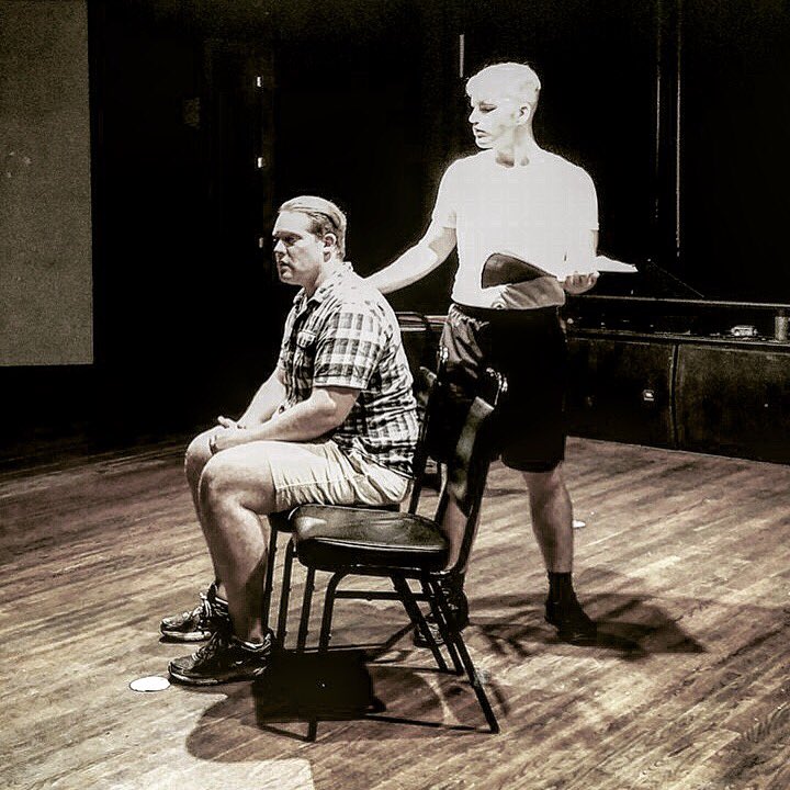 bones_bare's tweet image. Our rehearsal of #cabaretthemusical our Cliff and Emcee learn some new blocking @JosephChubb91 great work men!