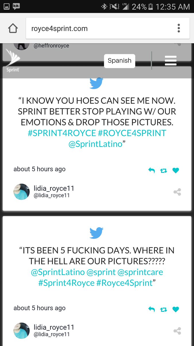 uniqueluis2011's tweet photo. You're Savage @lidia_royce11 😂😂😂😂 @PrinceRoyce #royce4sprint #sprint4royce we want our #Dallas M&G PIX!!!!!! 😠😠😡😡 https://t.co/I96wyYGdBL